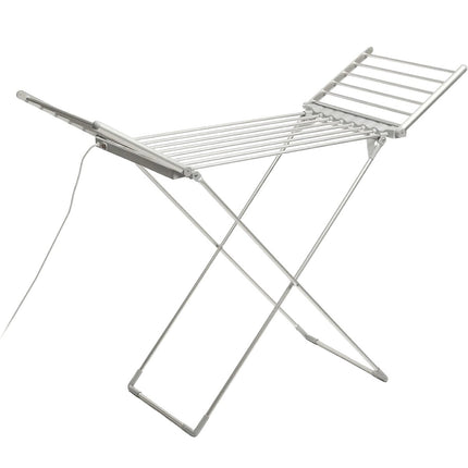 General Trade Stendibiancheria Elettrico a Cavalletto con Ali 260W – Struttura in Alluminio Pieghevole Antiruggine, 20 Tubi Riscaldanti, 15 Metri di Stenditura, Dimensioni 183,5x54x108 cm General Trade