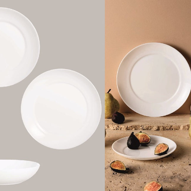 Piatti Serv. 18 Pz. Opale Bianco Luminarc General Trade