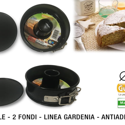 Pentalux Stampo Per Torta A Cerniera Antiaderente Con Fondo Doppio Diametro Variabile Pentalux