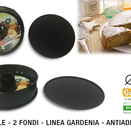 Pentalux Stampo Per Torta A Cerniera Antiaderente Con Fondo Doppio Diametro Variabile Pentalux