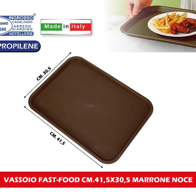 Sicignano Vassoio Fast-Food Polipropilene 41,5X30,5 Cm