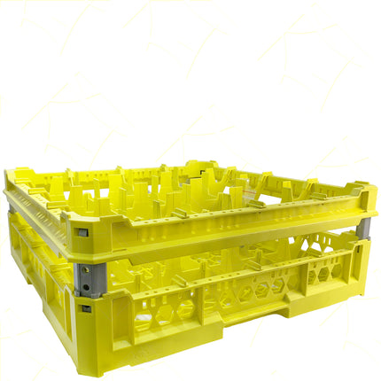 Ceste per Lavaggio 16 Bicchieri Kit3 4x4 con Top Giallo