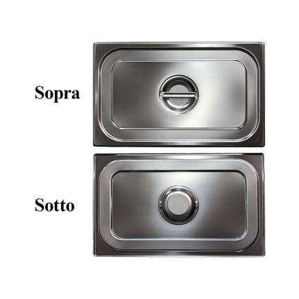 Comas Vaschette Acciaio Inox Gastronorm Gn 1/2 Contenitori Bacinelle Vassoio Professionale 325X265Mm Piene E Forate Comas