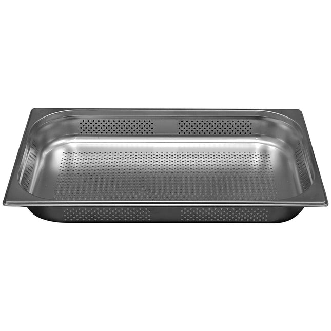 Comas Vaschette Acciaio Inox Gastronorm Gn 1/2 Contenitori Bacinelle Vassoio Professionale 325X265Mm Piene E Forate Comas