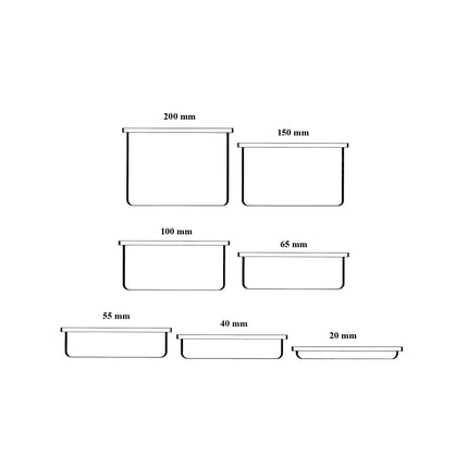 Gastronorm GN 1/3 Vaschette Acciaio Inox Bacinelle Contenitori Vassoio 325x176mm