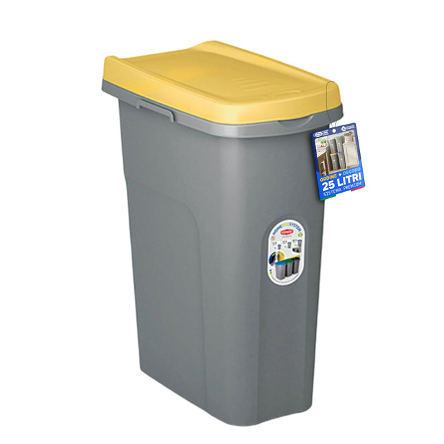 Stefanplast Bidone Spazzatura 25L Eco System | Pattumiera Esterno