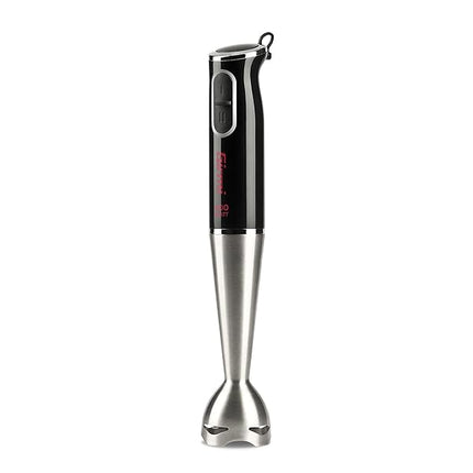 Girmi MX03 Mixer a Immersione, 400 W, Motore DC, Fusto lungo 19 cm e lame INOX, 2 Velocità, Impugnatura ergonomica, Nero/Acciaio Girmi