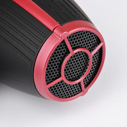 Girmi PH20 Asciugacapelli, 2000W, 2 velocità, 3 temperatura, Funzione getto d'aria fredda, Incluso diffusore, Nero/Rosso Girmi
