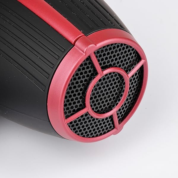 Girmi PH20 Asciugacapelli, 2000W, 2 velocità, 3 temperatura, Funzione getto d'aria fredda, Incluso diffusore, Nero/Rosso Girmi