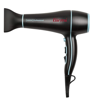 Girmi PH46 Asciugacapelli Professionale, 2100 W, Nero/Azzurro - 680 g Girmi