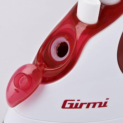 Girmi ST01 Ferro da Stiro, 1800 W, Funzione Spray, Controllo temperatura, Piastra INOX, Plastica, Rosso/Bianco Girmi