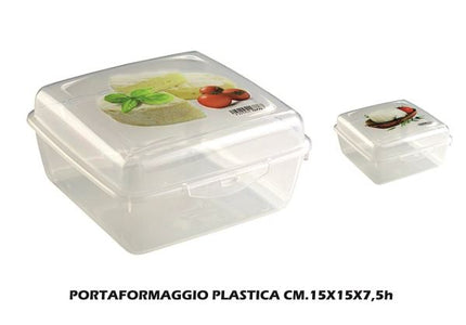 Portaformaggio Plastica Cm.15X15X7,5H Hegahogar