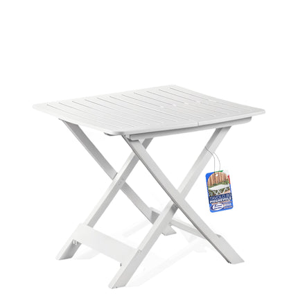 Progarden Tavolo Tevere Pieghevole Bianco 79X72X70 Cm In Polipropilene – Leggero E Compatto, Portata 12 Kg Progarden