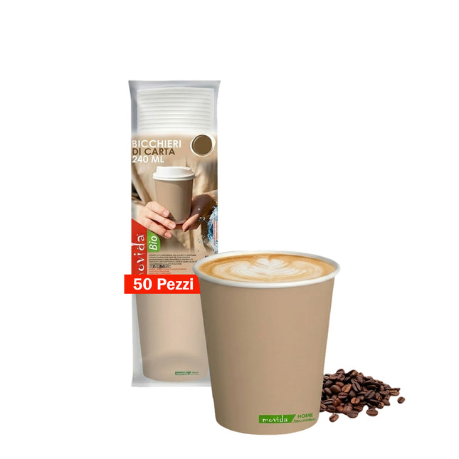 Bicchieri Carta Cappuccino 250ml Movida | Bio e Resistenti