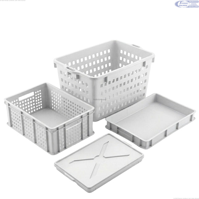 Cassetta Service Giganplast Piena/Forata | Contenitore Alimentare Professionale MOCA in Polietilene per Impasti, Cella e Freezer | Lavabile in Lavastoviglie - Made in Italy Giganplast