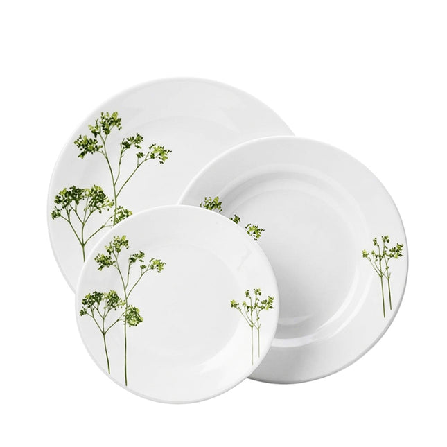 Servizio Piatti 18 Pz Vetro Opale Fiore Nebbiolina – Collezione Lemay AD Trend