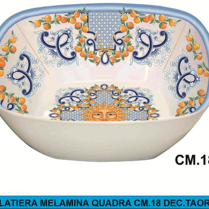 INSALATIERA MELAMINA QUADRA DEC.TAORMINA | Ø 16-20 cm 18 cm IBCT