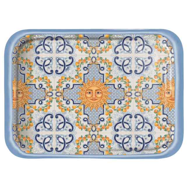 VASSOIO MELAMINA CAFFE' CM.30X21,5 DEC.TAORMINA IBCT