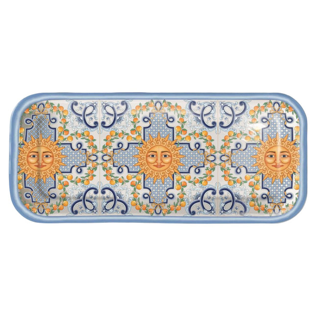 Vassoio Melamina Rettangolare Dec. Taormina | 23x16cm - 33x14.5 cm 33 x 14.5 cm IBCT