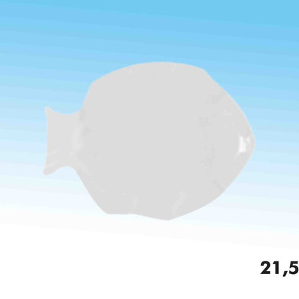 Vassoio a Forma di Pesce in Melamina Bianca – Piatti da Portata per Pesce e Frutti di Mare