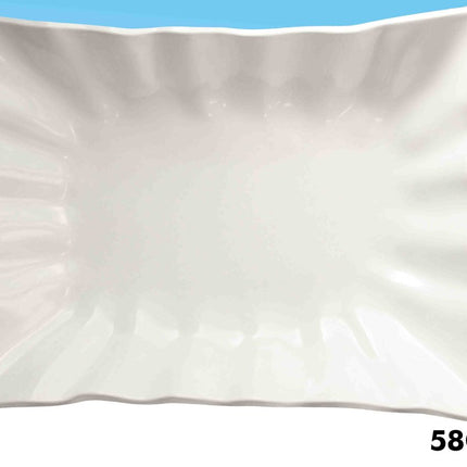 Vassoio Melamina Ondulato Cm.44,4x34m5x10h Bianco