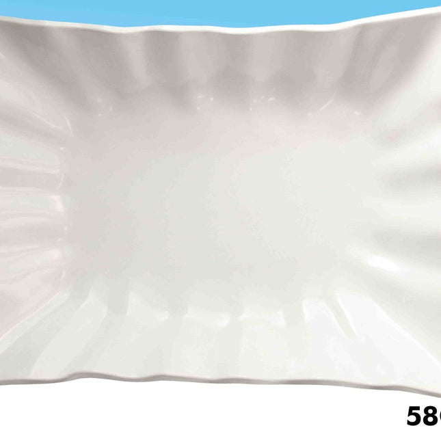 Vassoio Melamina Ondulato Cm.44,4x34m5x10h Bianco IBCT