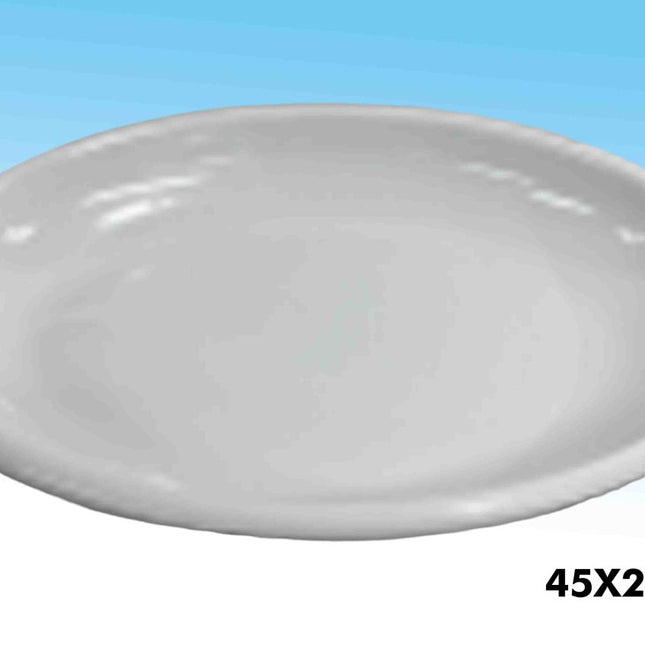 Vassoio Ovale Fondo in Melamina Bianca – Piatti da Portata per Buffet e Ristorazione 45 x 23 x 5.5h cm IBCT