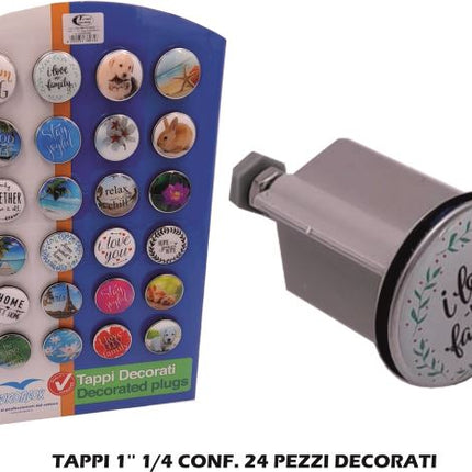 Tappi 1'' 1/4 Conf. 24 Pezzi Decorati-8050054380346