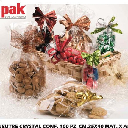Buste Neutre Crystal Conf. 100 Pz. Cm.25X40 Mat. X Alimenti-8050054380964