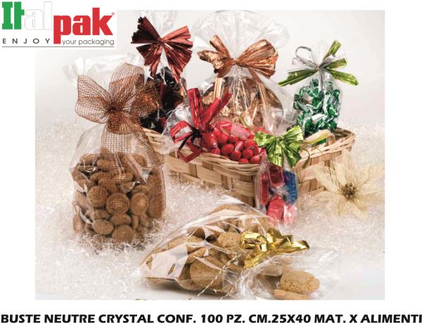 Buste Neutre Crystal Conf. 100 Pz. Cm.25X40 Mat. X Alimenti-8050054380964