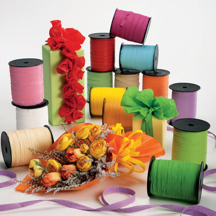 Nastro Polysilk Mat e Metalizzato Cm.12,5X50 Metri per Decorazioni e Confezioni Casalinghi Sicignano