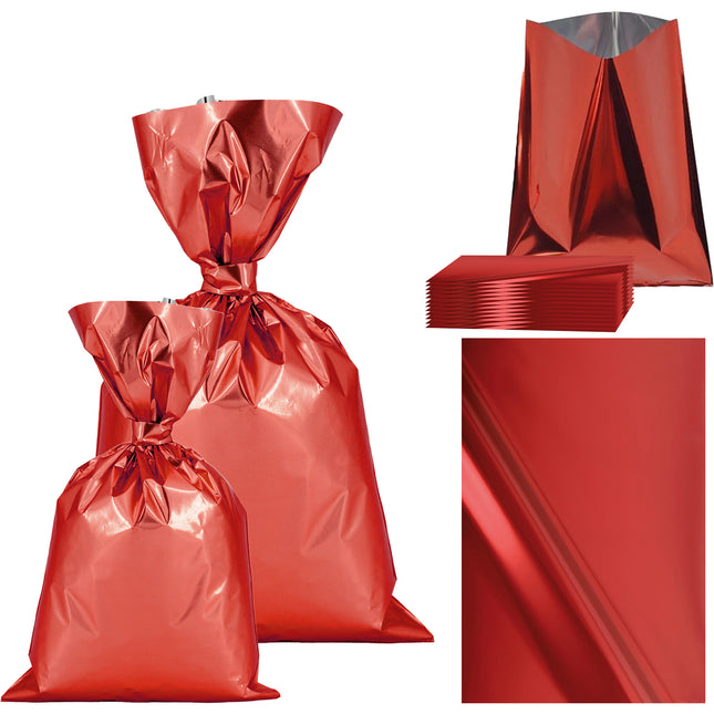 Buste Metallizzate Conf. 50 Pz. Cm.10X15 Lucide T.U. Rosso