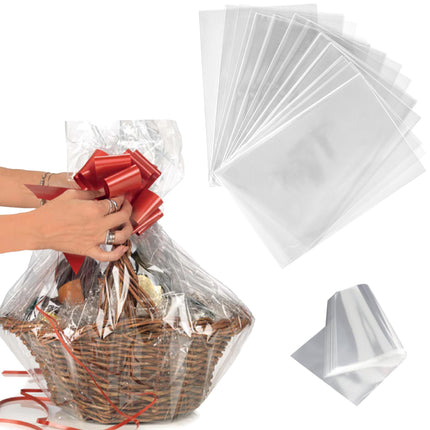 Fogli Cellofane Trasparente 100x130 cm Italpak Set 50 pz – Fogli per Cesti Natalizi e Regali Italpak
