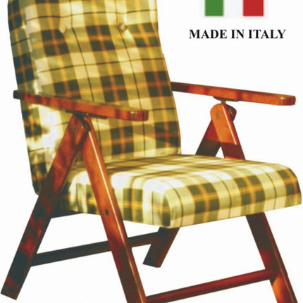 Poltrona Amalfi in Legno e Tessuto – Con o Senza Prolunga, Vari Colori, Made in Italy