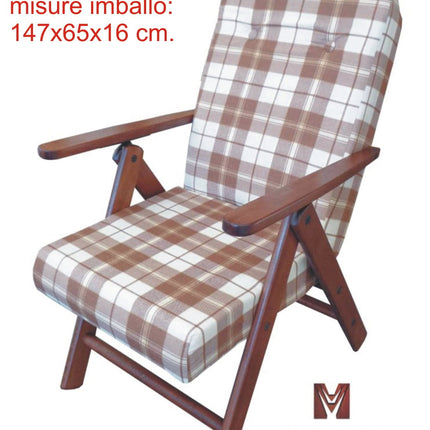 Poltrona Amalfi S/Prol. Marrone *-3222200002883