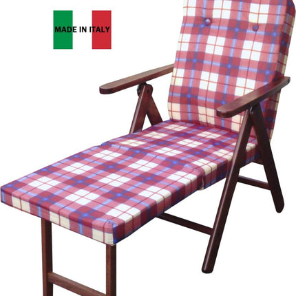 Poltrona Amalfi in Legno e Tessuto – Con o Senza Prolunga, Vari Colori, Made in Italy Maslegno