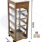 Maslegno Carrello Vesuvio Salvaspazio con Cassetto, Portapane e Porta Bottiglie Tortora 59x39x84cm Maslegno
