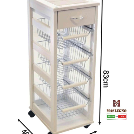 Carrello Vesuvio Salvaspazio C/Cass. Bianco-8033433381608