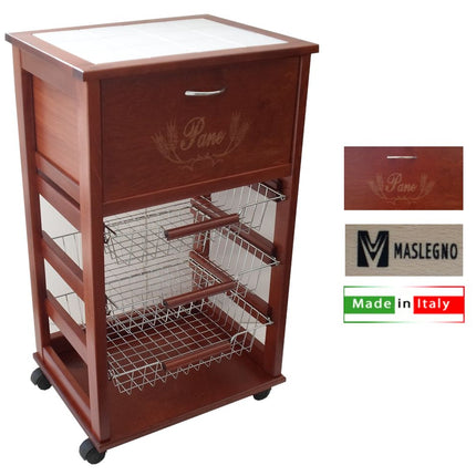 Carrello Vesuvio C/Portapane Ciliegio *-8033433380045