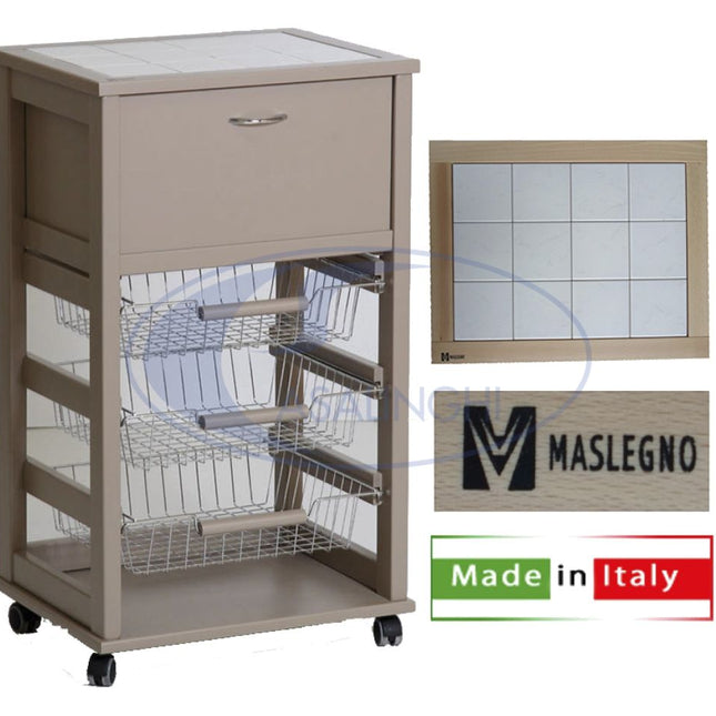 Carrello Vesuvio C/Portapane Tortora-8033433381769