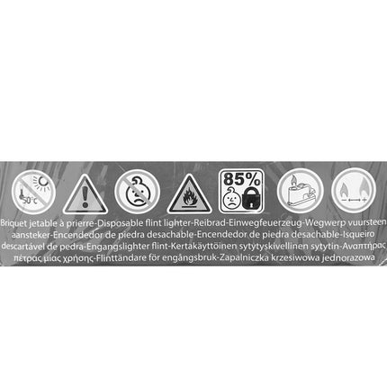 Box 50 Accendini a Pietrina Fluo Traslucidi - Fiamma Regolabile Polyflame