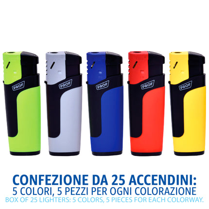 Box 25 Accendini Antivento Fancy - Elettronici e Ricaricabili Polyflame