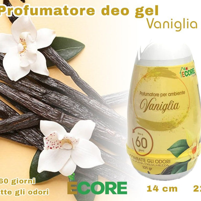 Profumatore Deo Gel 221g Fino a 60gg | Lavanda Vaniglia Oceano Pino Vaniglia Ecore Home