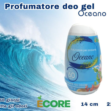 Profumatore Deo Gel 221g Fino a 60gg | Lavanda Vaniglia Oceano Pino Oceano Ecore Home