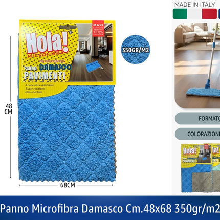PANNO MICROFIBRA DAMASCO CM.48X68 350GR/M2 Hola!
