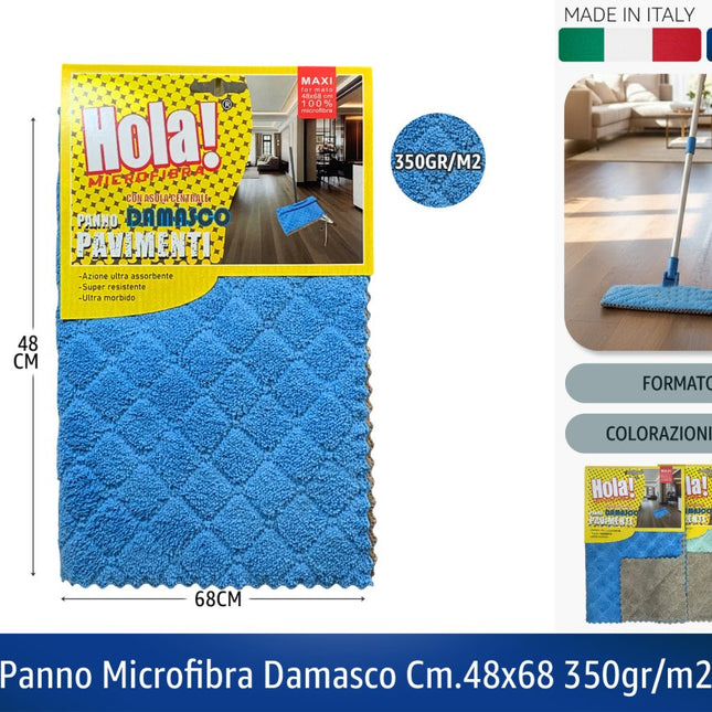 PANNO MICROFIBRA DAMASCO CM.48X68 350GR/M2 Hola!
