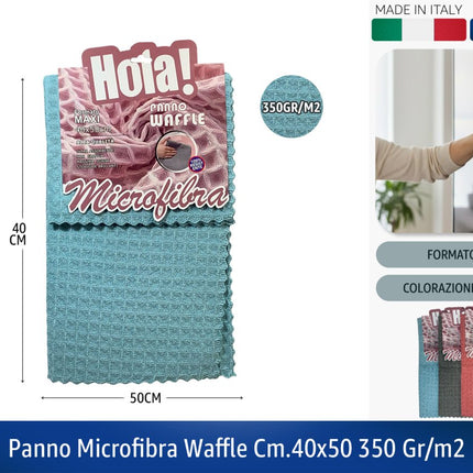 PANNO MICROFIBRA WAFFLE CM.40X50 350 GR/M2 Hola!