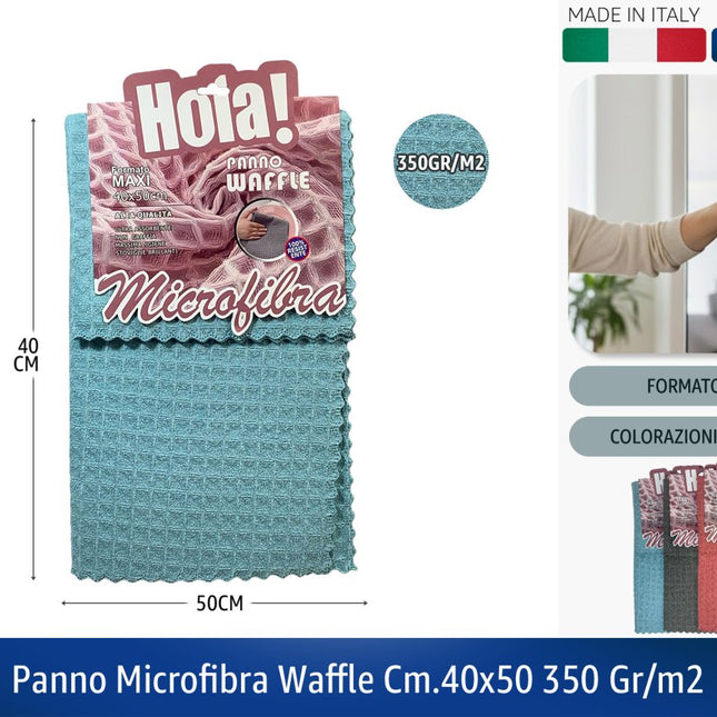 PANNO MICROFIBRA WAFFLE CM.40X50 350 GR/M2 Hola!