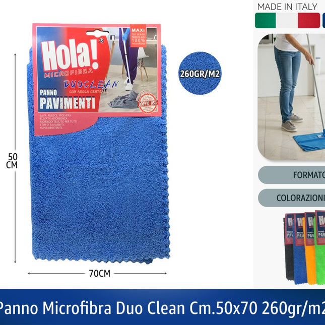 PANNO MICROFIBRA DUO CLEAN CM.50X70 260GR/M2 Hola!
