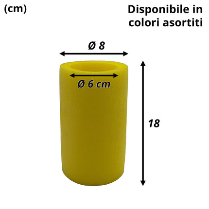 Raccordo Noodle Piscina Ø8x18 cm – Connettore Tubi Galleggianti, Diam. Interno 6 cm, Colori Assortiti Due Esse